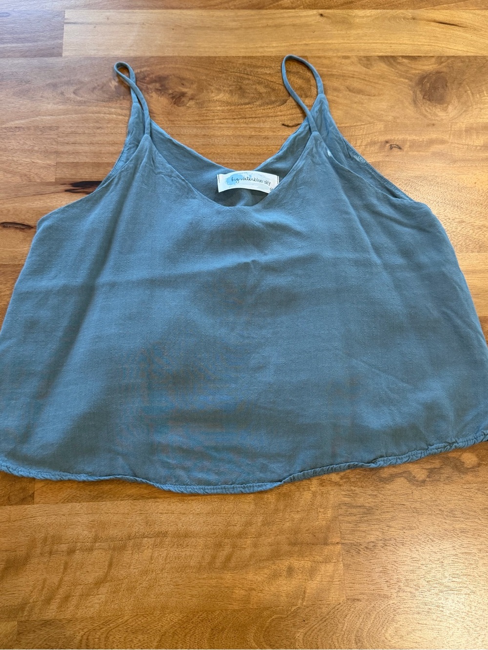 Washed Blue V-Neck Spaghetti-Strap Women's Camisole
